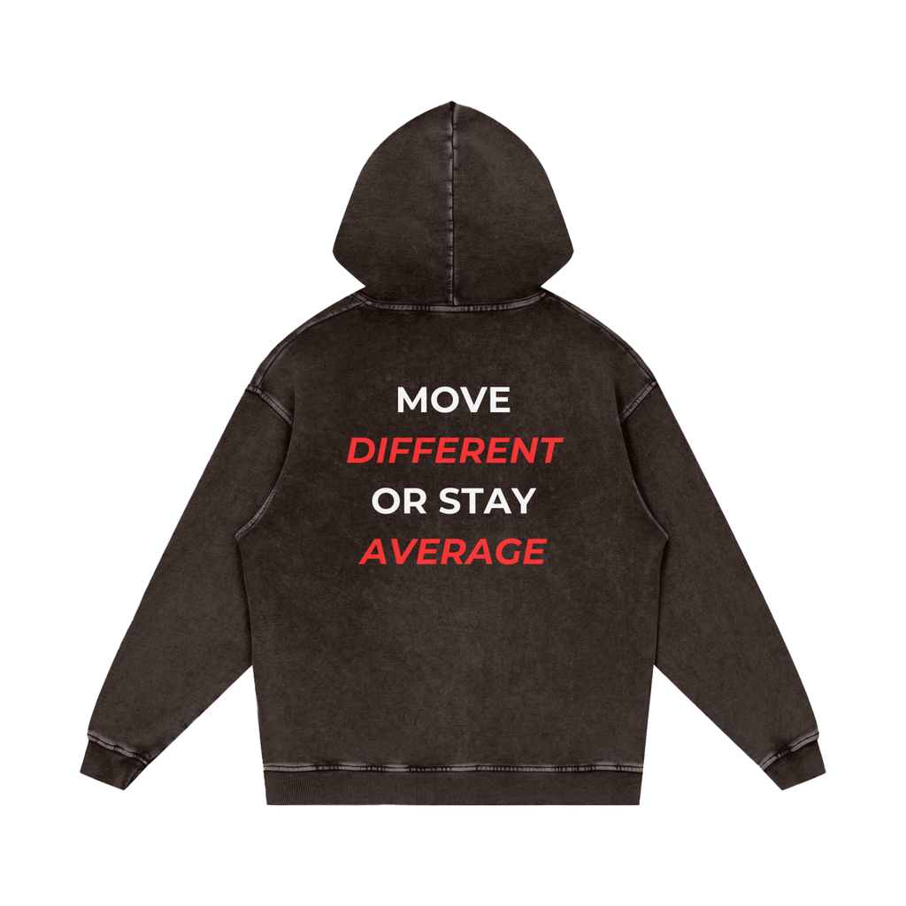 Snow Washed Loose Cotton Hoodie