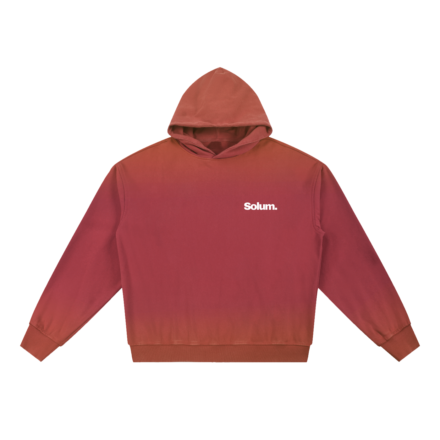 Vintage Washed Gradient Fleece Hoodie