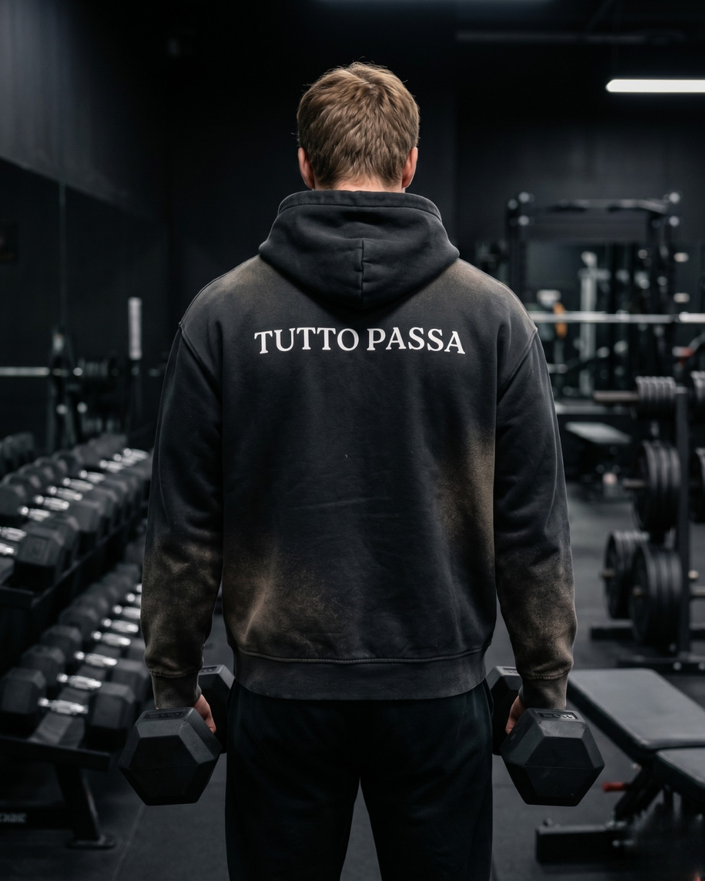 Sun Fade Frayed Fleece Hoodie