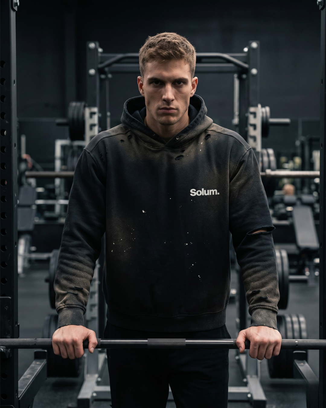 Sun Fade Frayed Fleece Hoodie