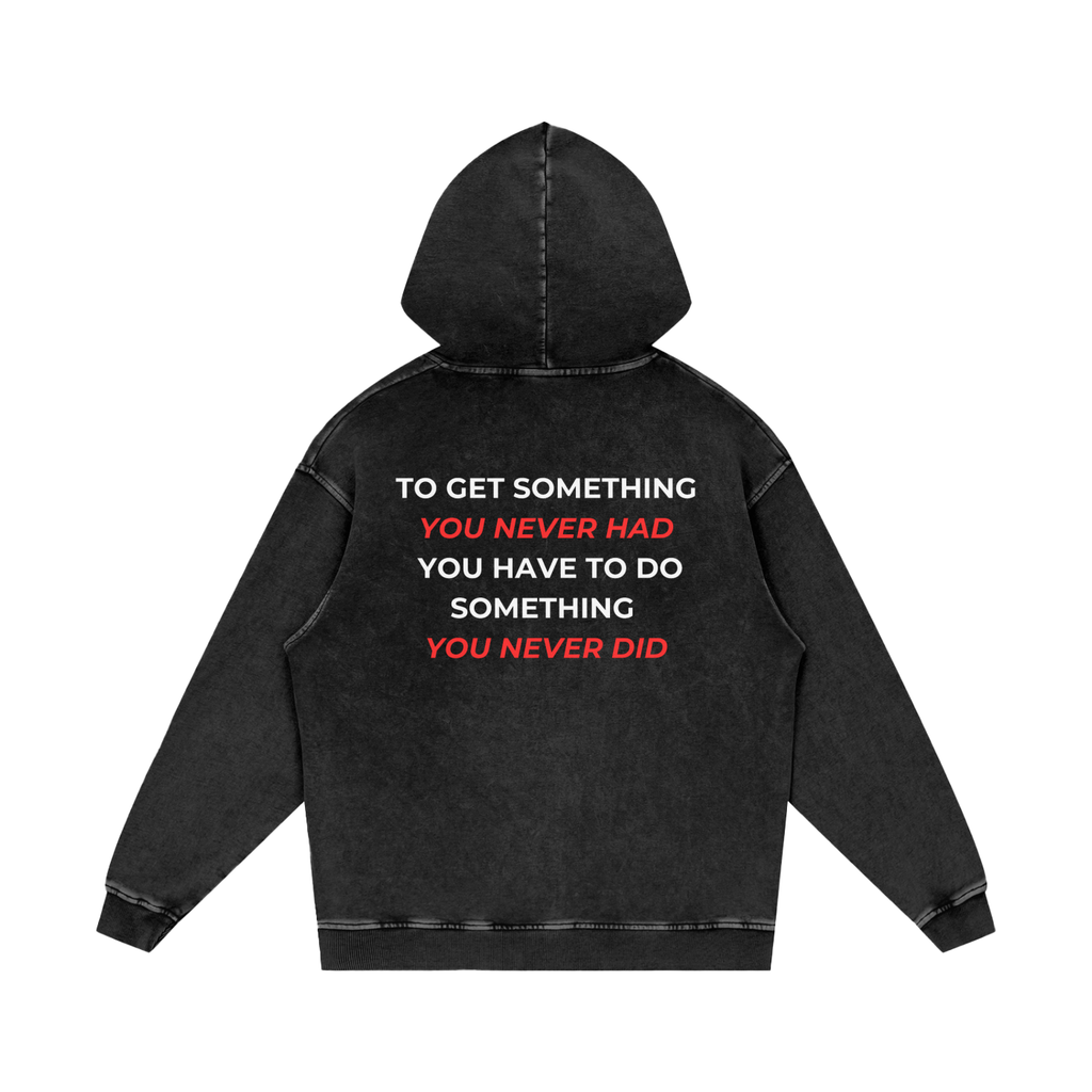Snow Washed Loose Cotton Hoodie