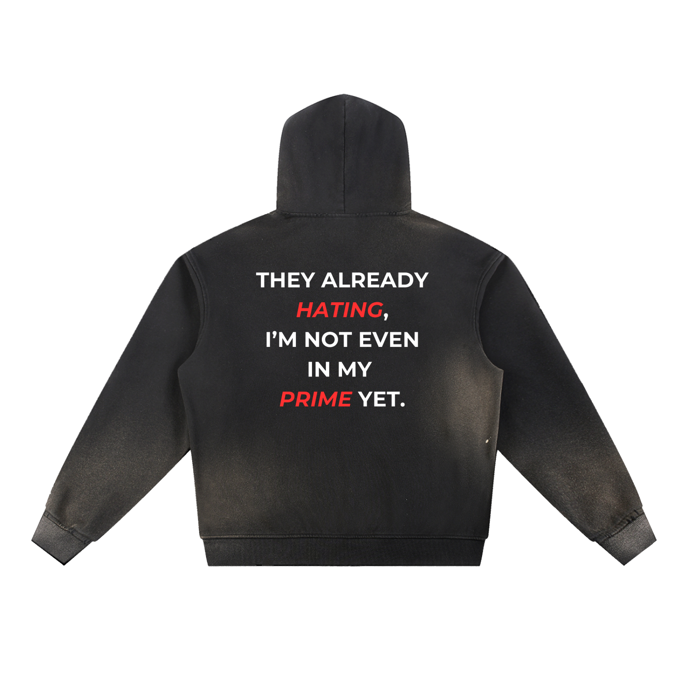 Sun Fade Frayed Fleece Hoodie