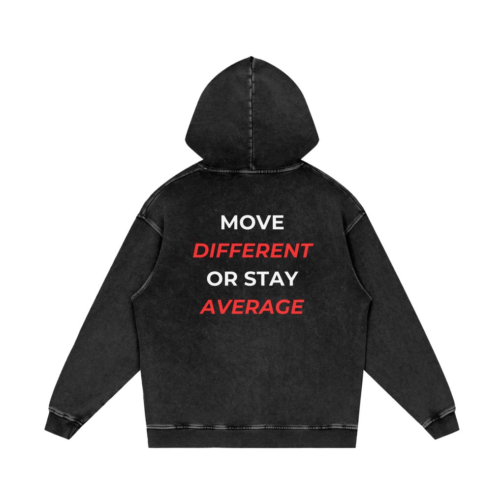 Snow Washed Loose Cotton Hoodie