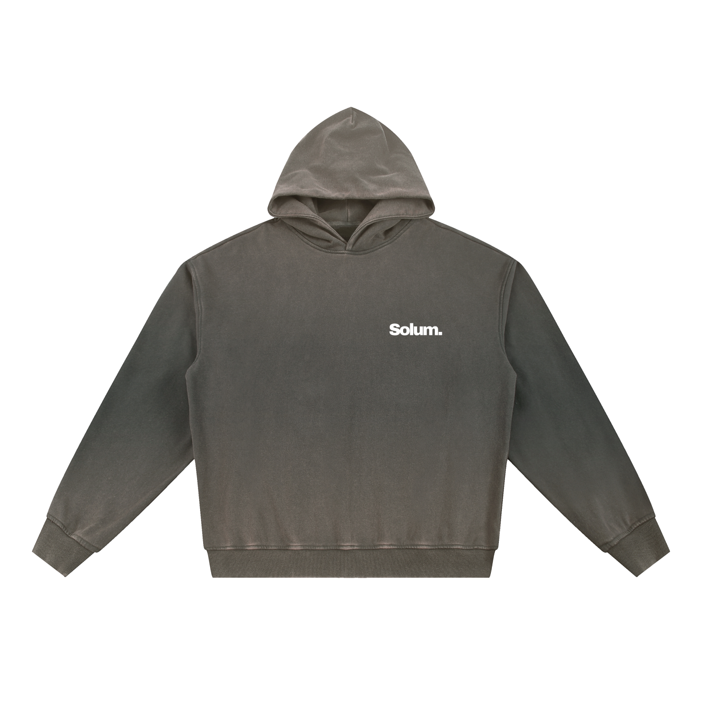 Vintage Washed Gradient Fleece Hoodie