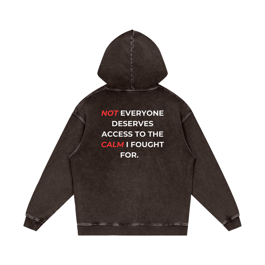 Snow Washed Loose Cotton Hoodie