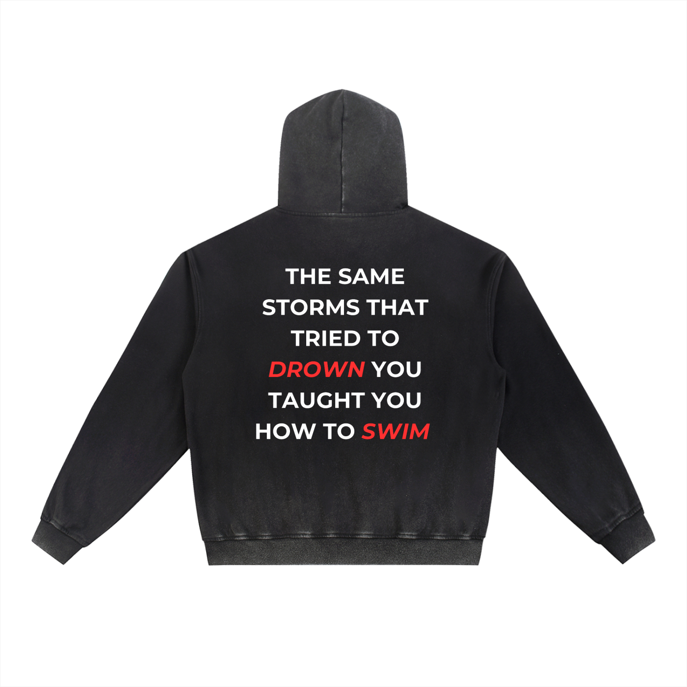 Vintage Washed Gradient Fleece Hoodie