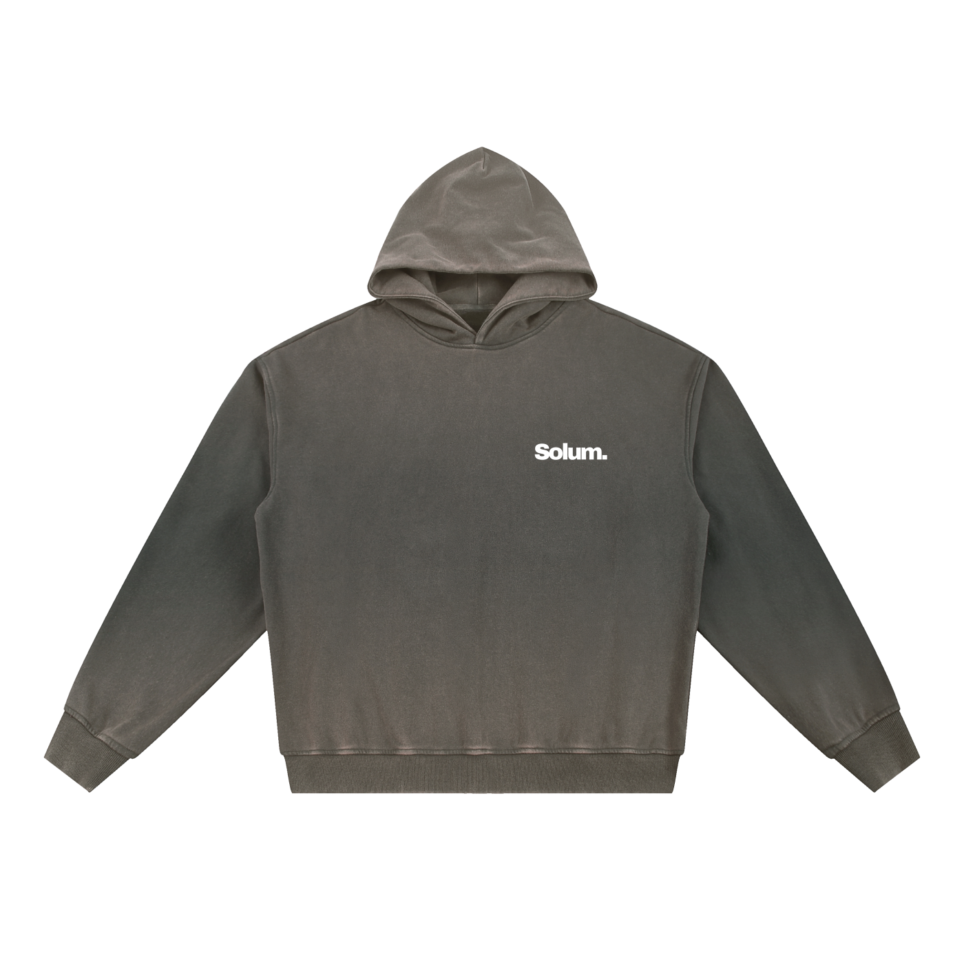 Vintage Washed Gradient Fleece Hoodie