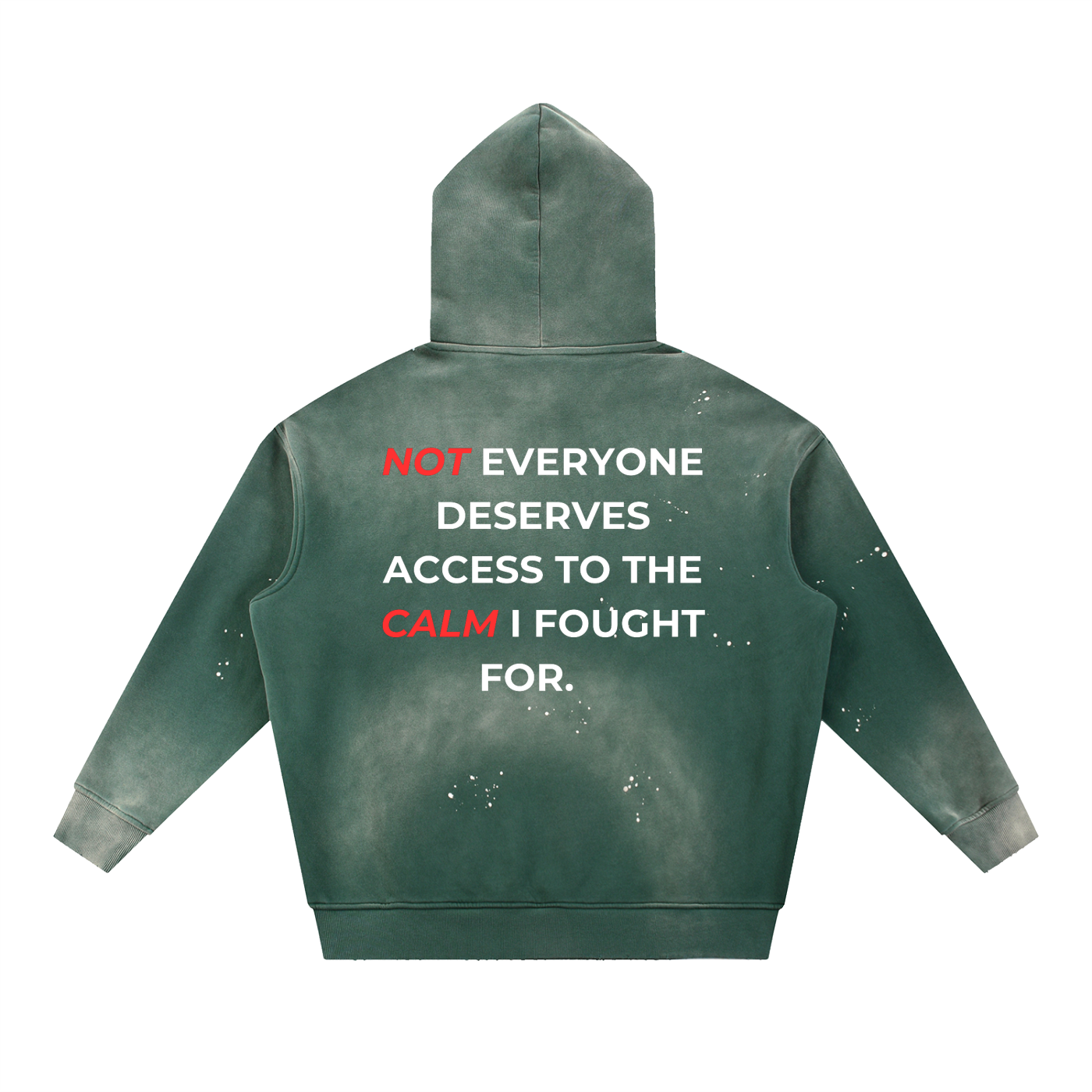 Vintage Washed Frayed Fleece Hoodie