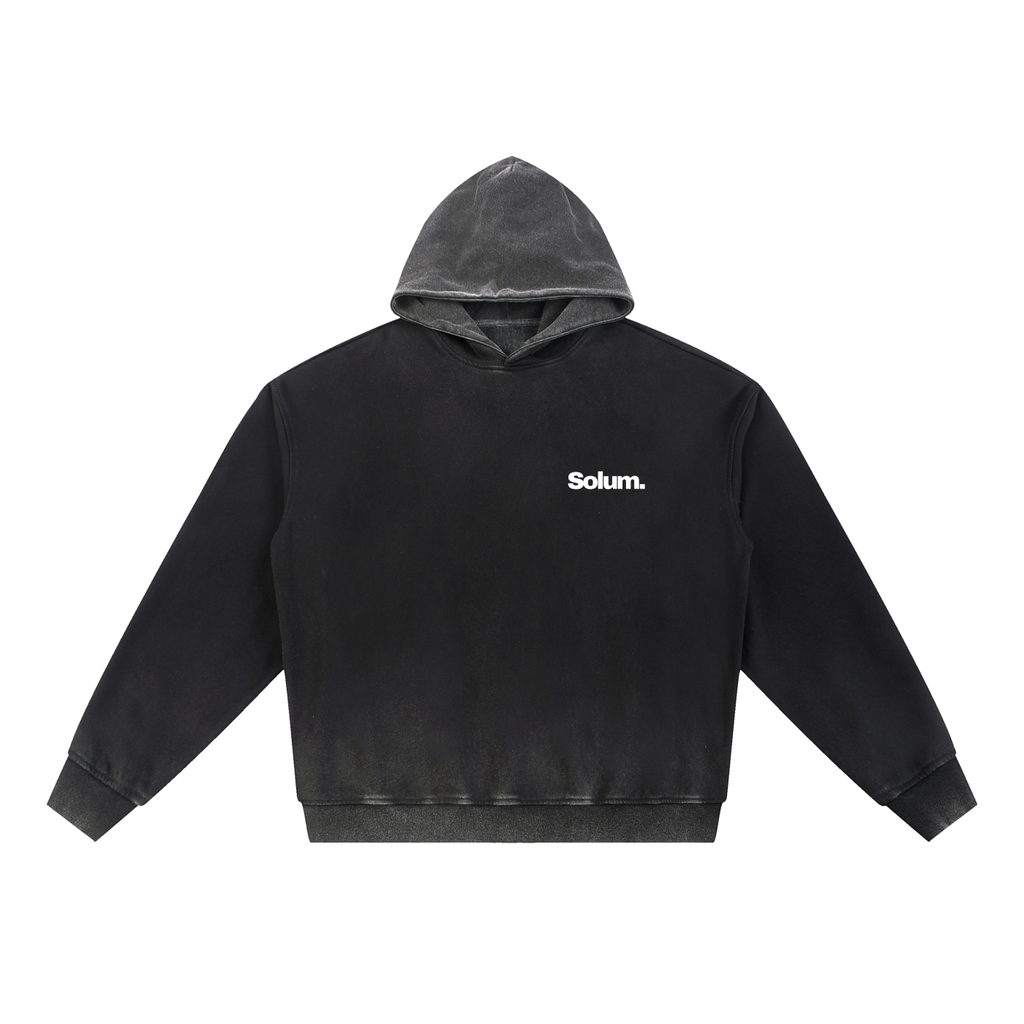 Vintage Washed Gradient Fleece Hoodie