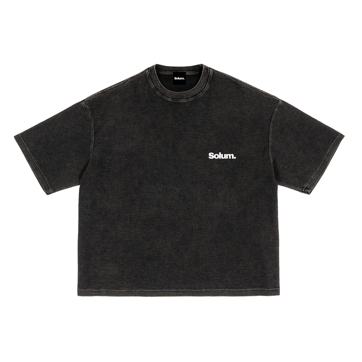 Textured Waffle Washed Boxy T-Shirt