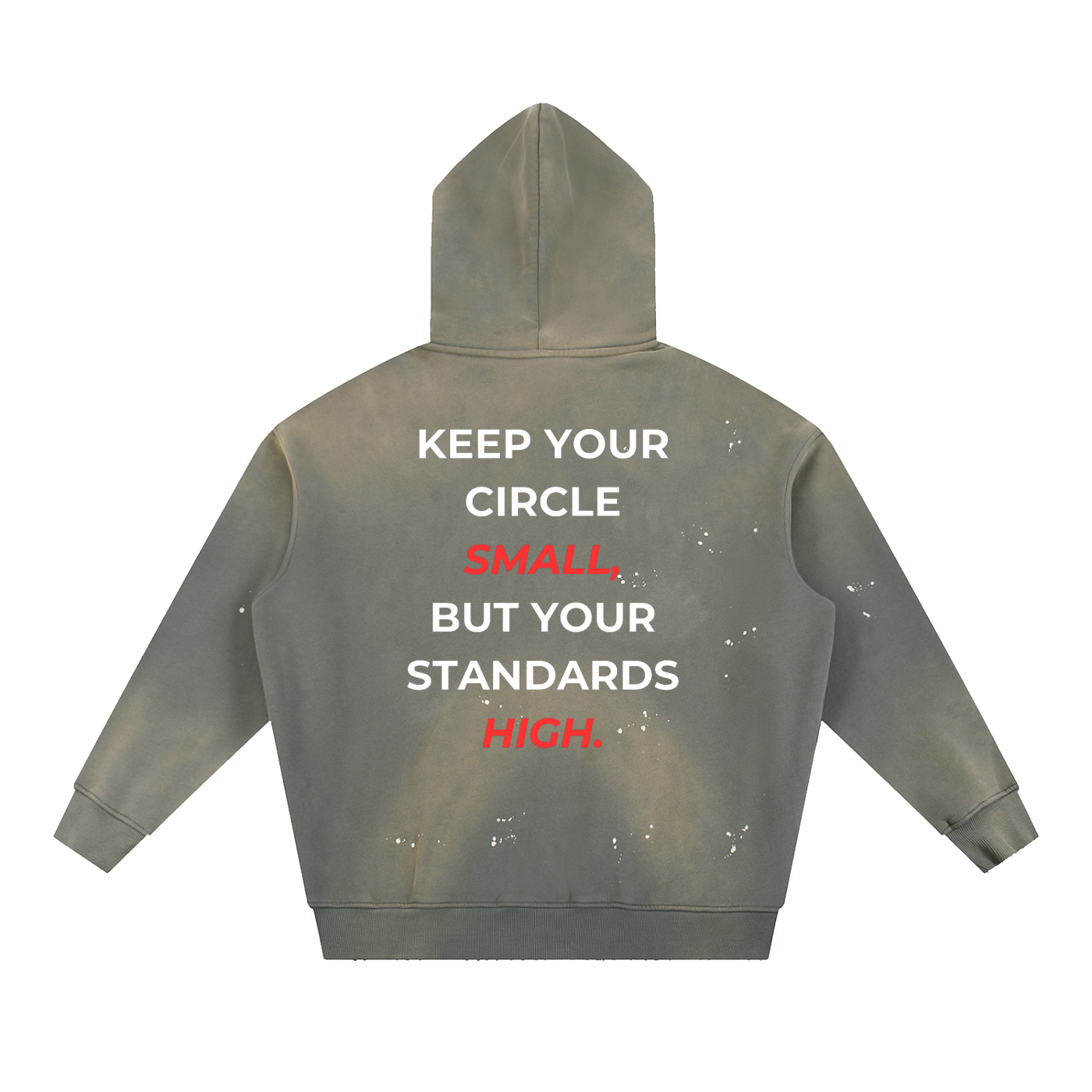 Vintage Washed Frayed Fleece Hoodie
