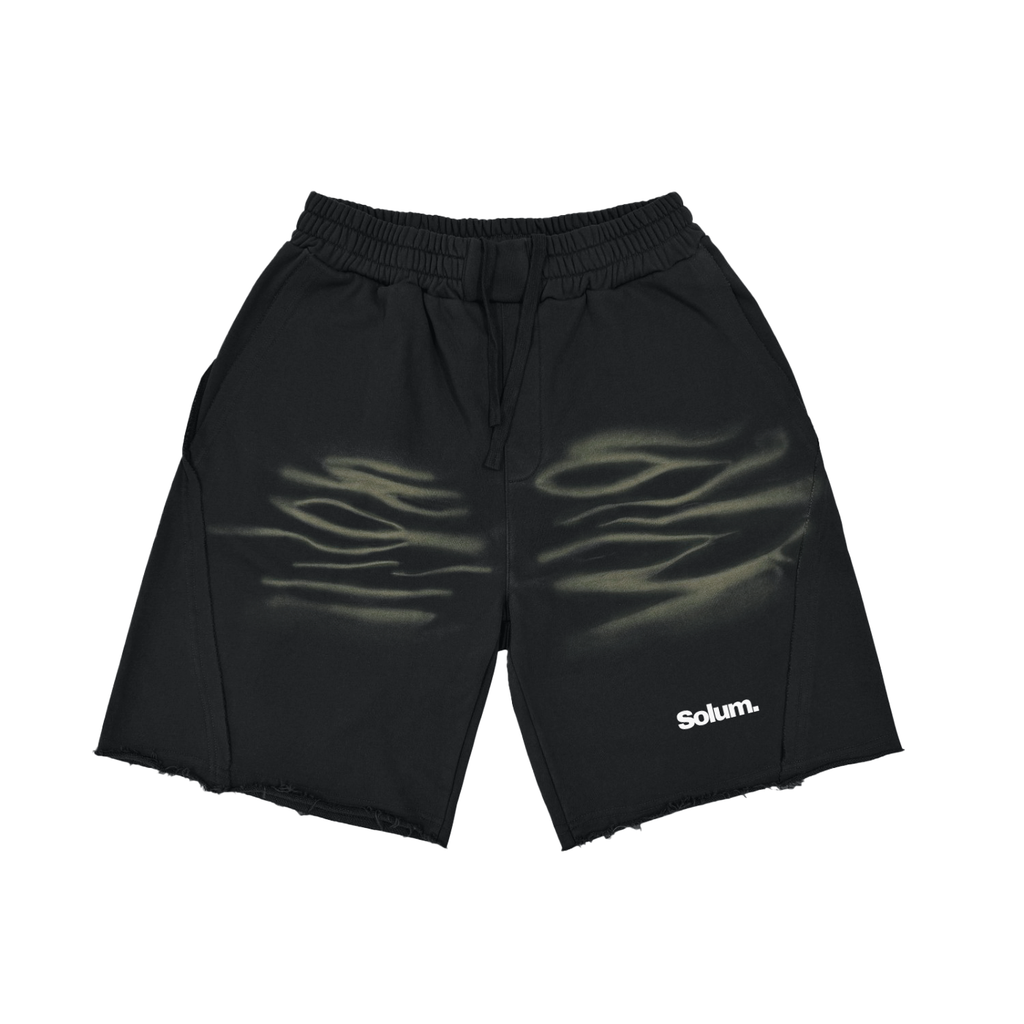 Vintage Washed Tiger Stripes Short Pants