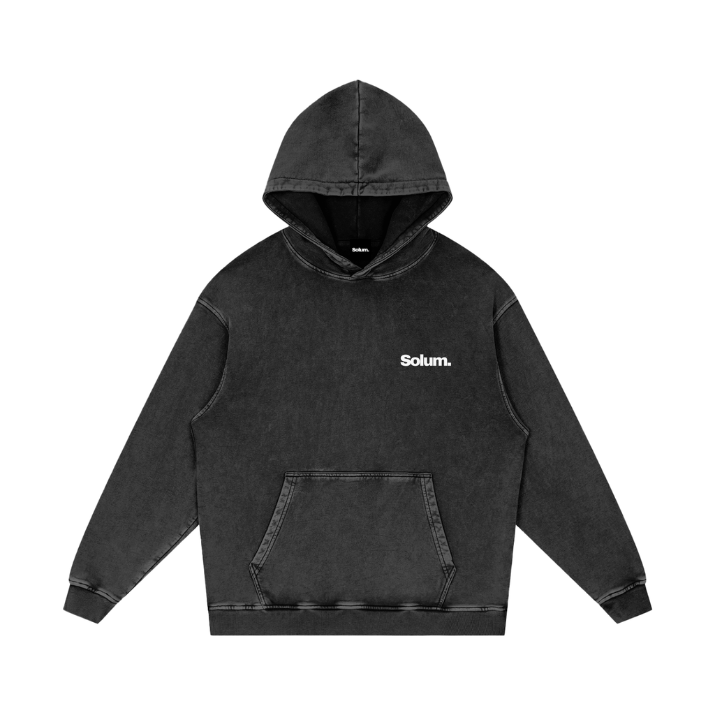 Snow Washed Loose Cotton Hoodie