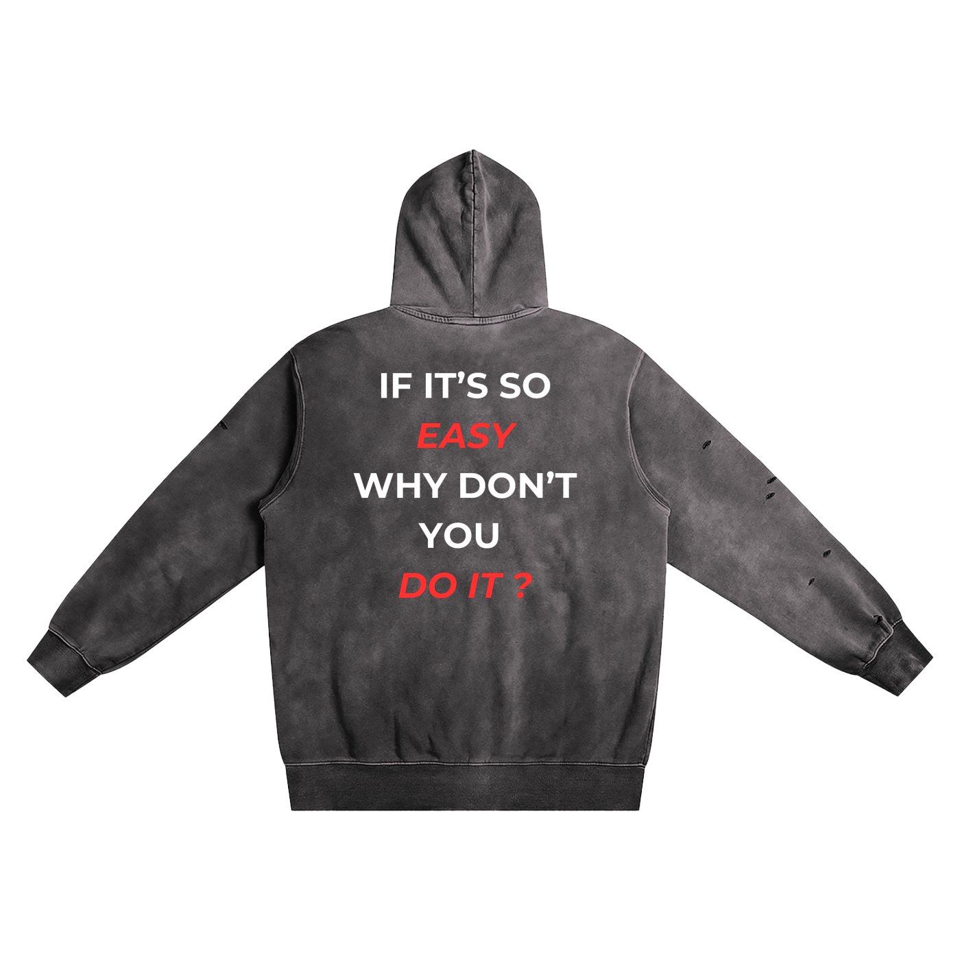 Distressed Vintage Wash Hoodie