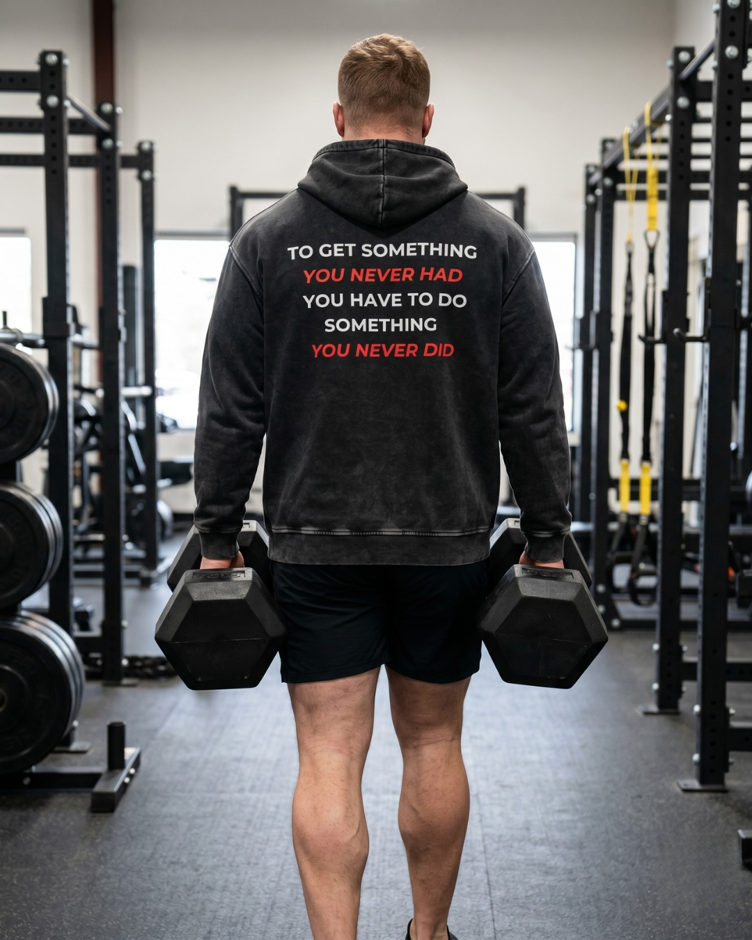 Snow Washed Loose Cotton Hoodie