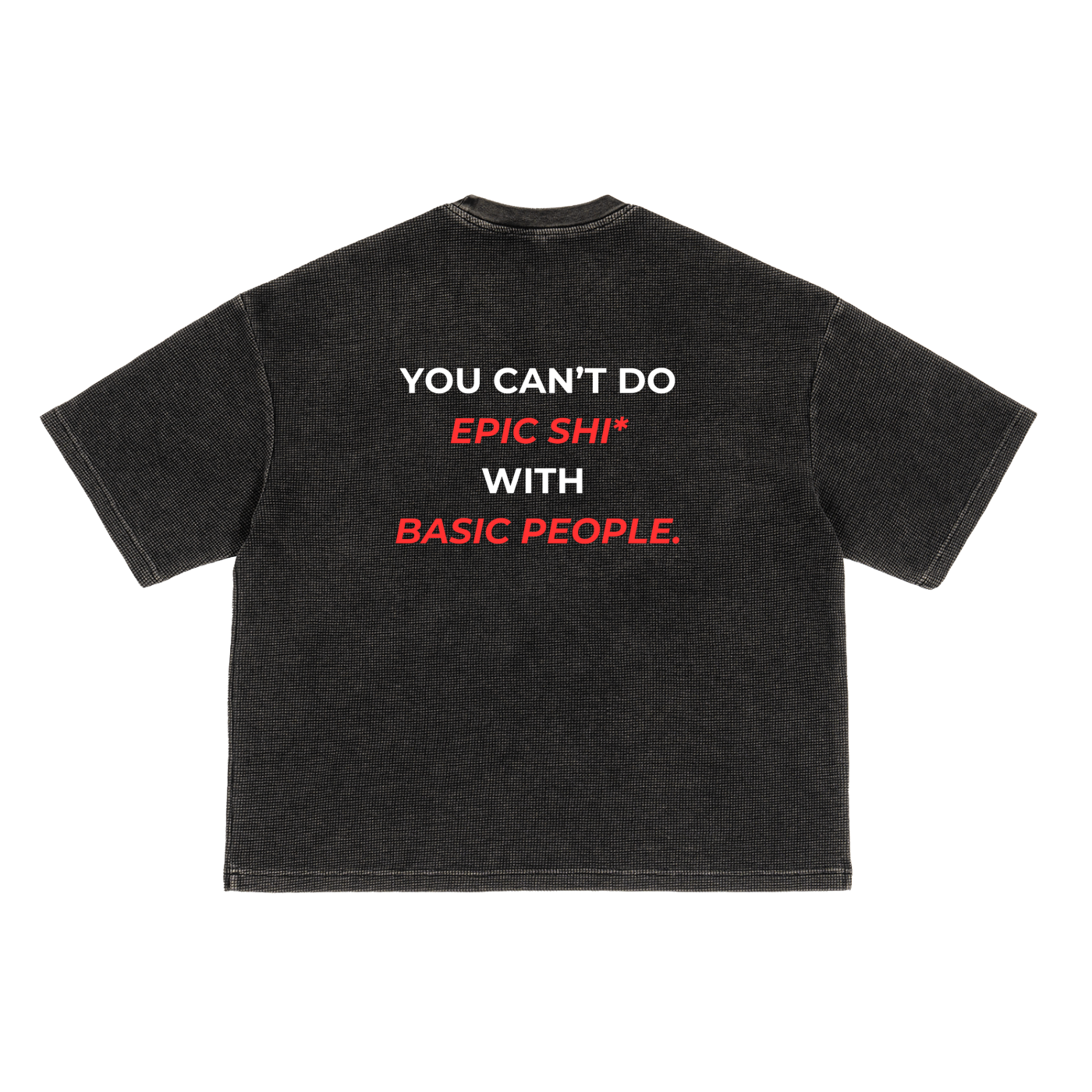 Textured Waffle Washed Boxy T-Shirt