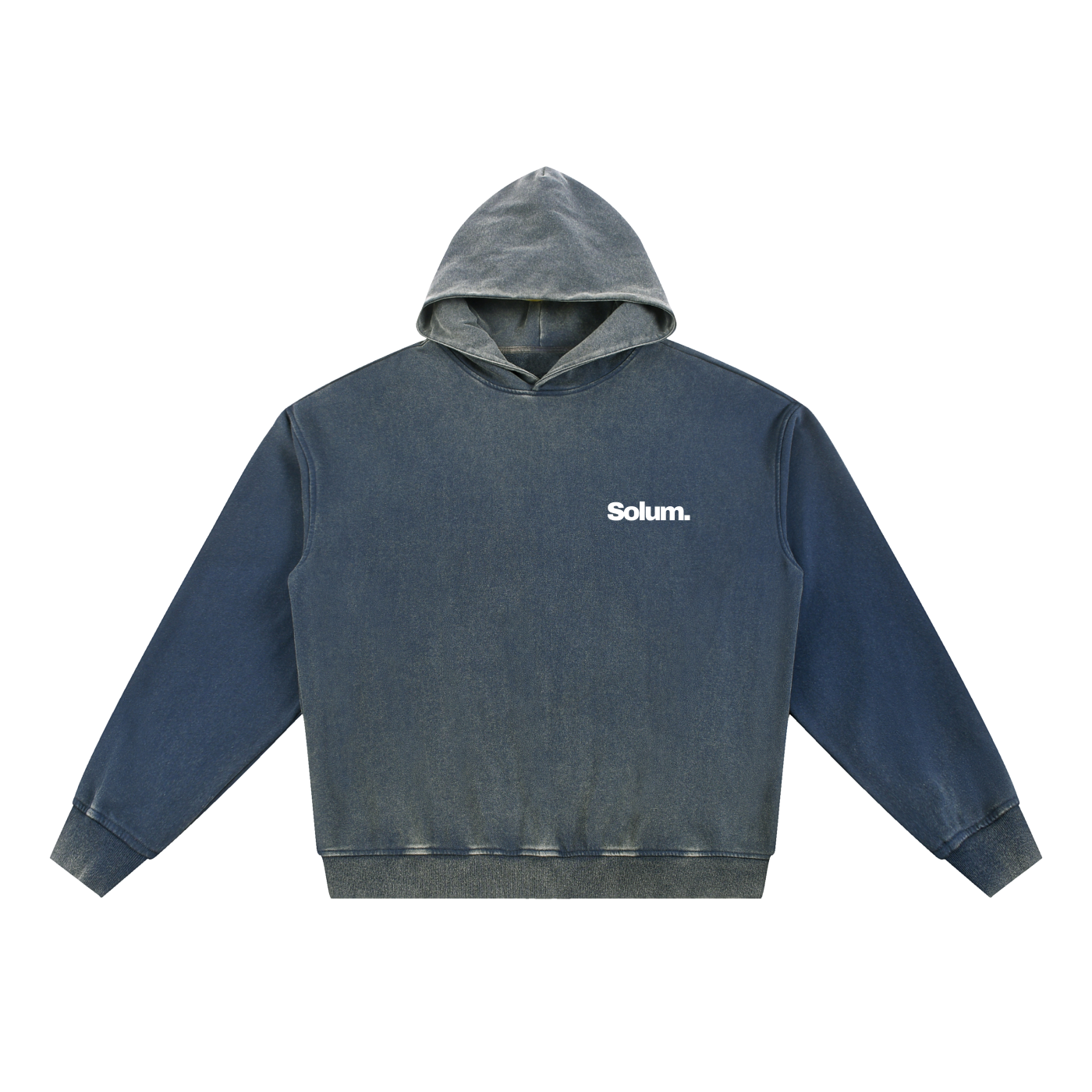 Vintage Washed Gradient Fleece Hoodie