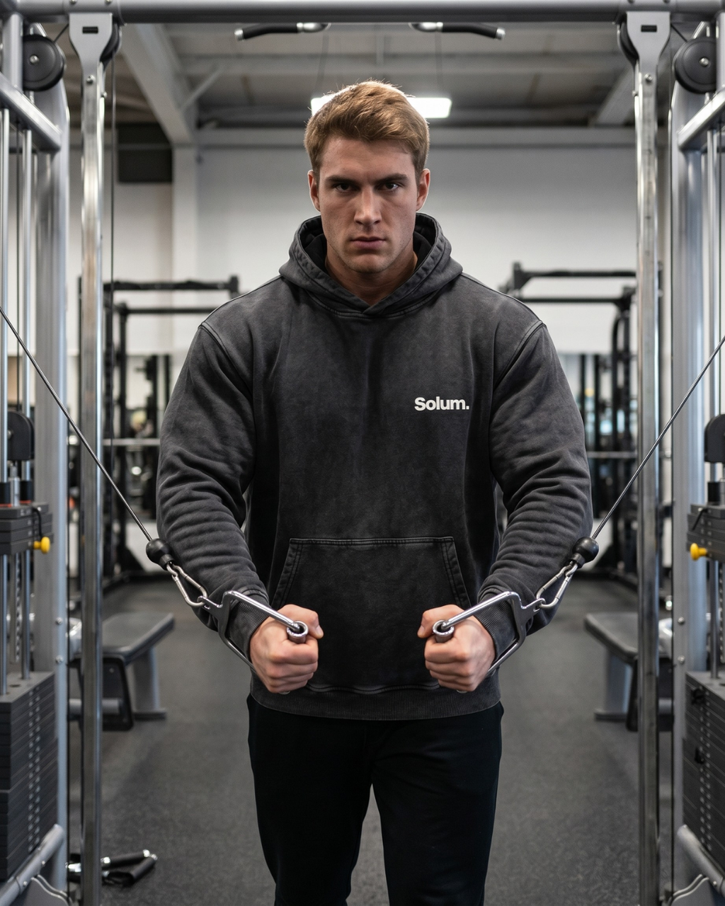 Snow Washed Loose Cotton Hoodie