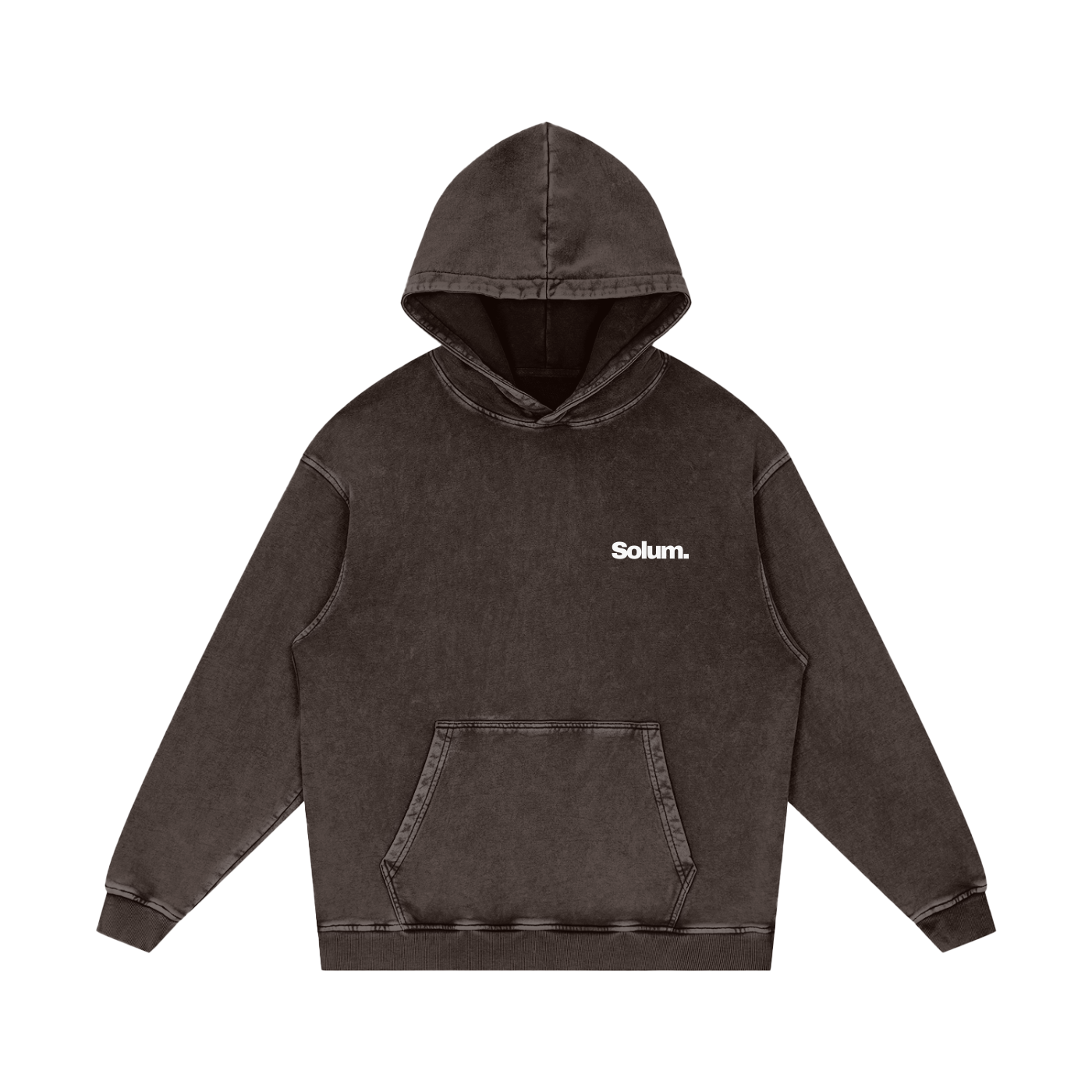Snow Washed Loose Cotton Hoodie