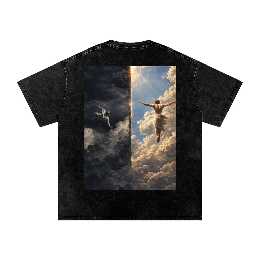 Snow Washed Oversized Cotton T-Shirt