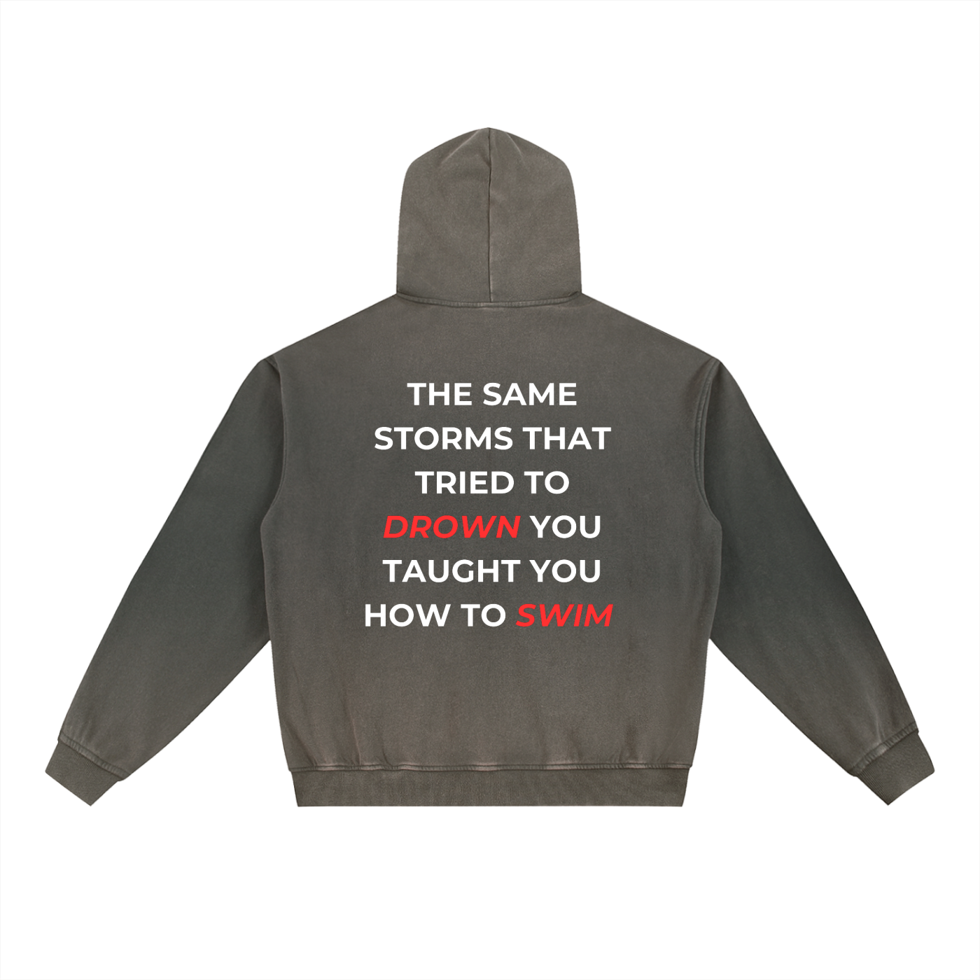 Vintage Washed Gradient Fleece Hoodie