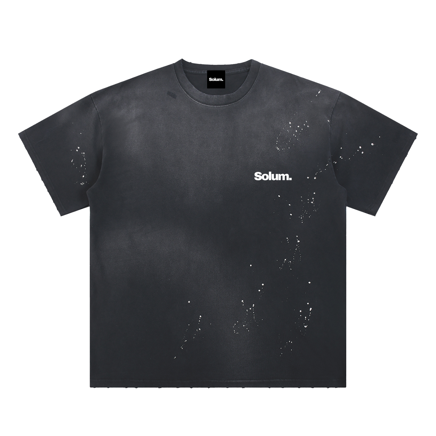 Hand-Frayed Sunfade Paint Splatter T-Shirt
