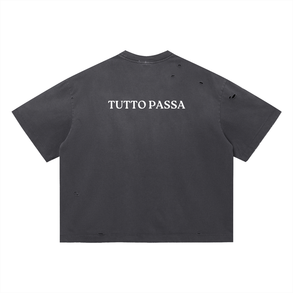 Vintage Washed Distressed Boxy Oversized T-Shirt