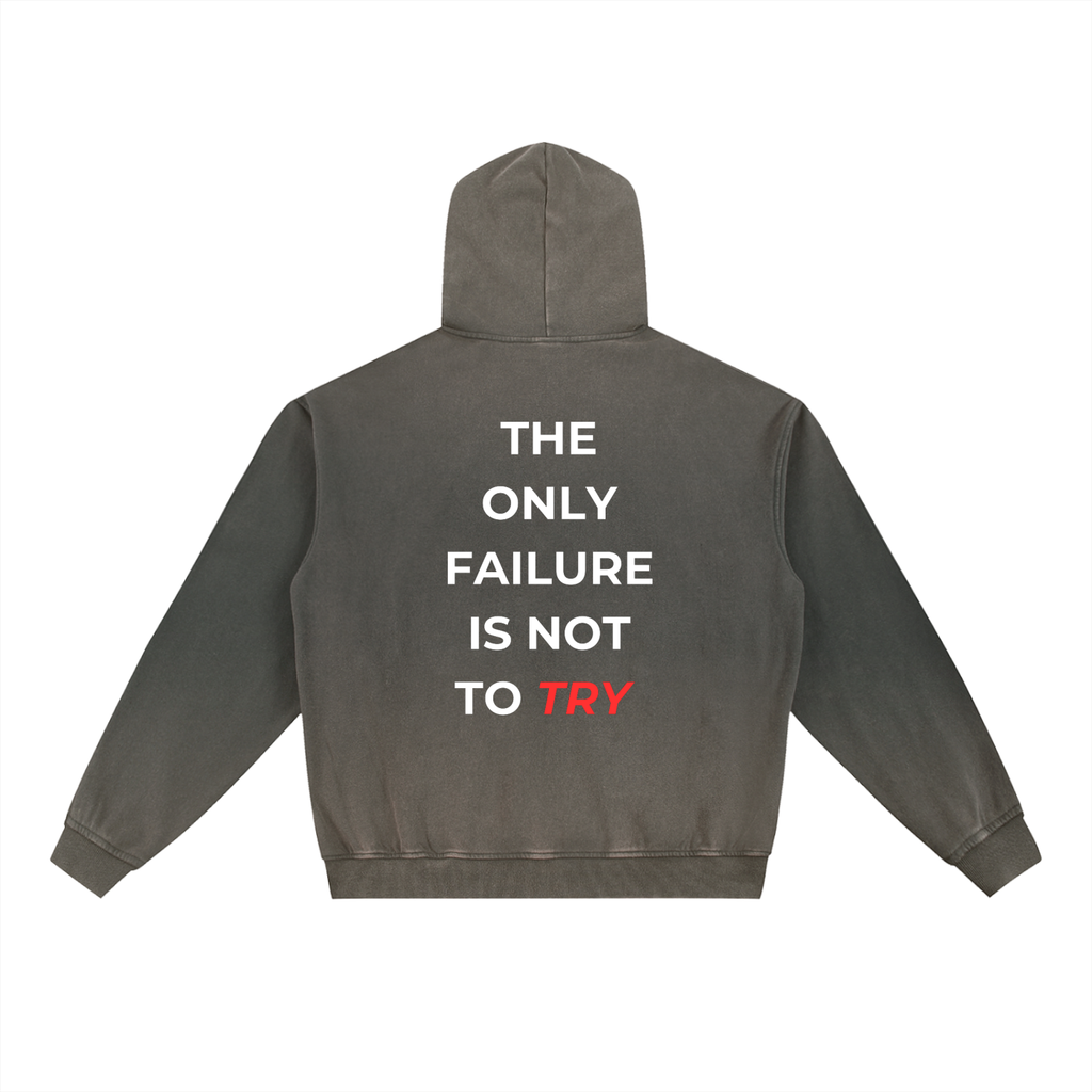 Vintage Washed Gradient Fleece Hoodie