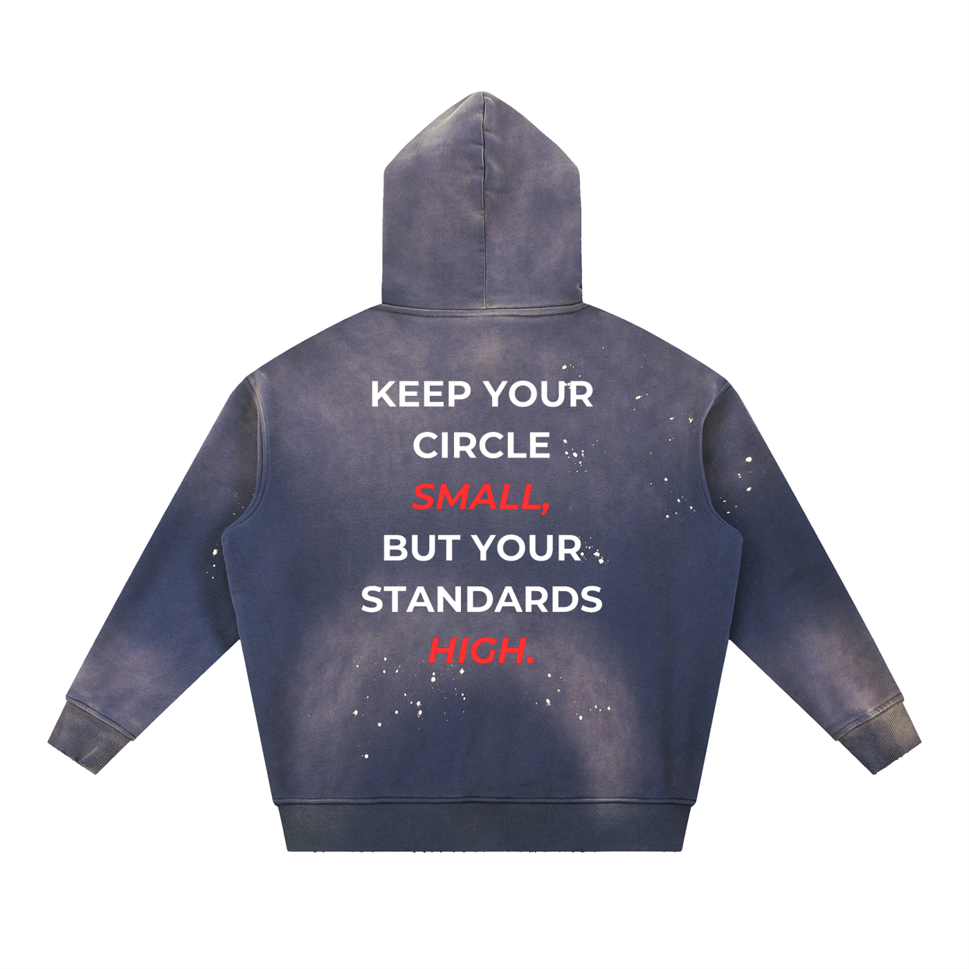 Vintage Washed Frayed Fleece Hoodie