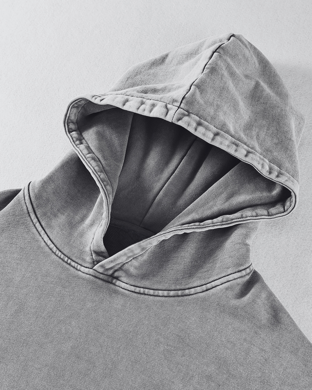 Snow Washed Loose Cotton Hoodie