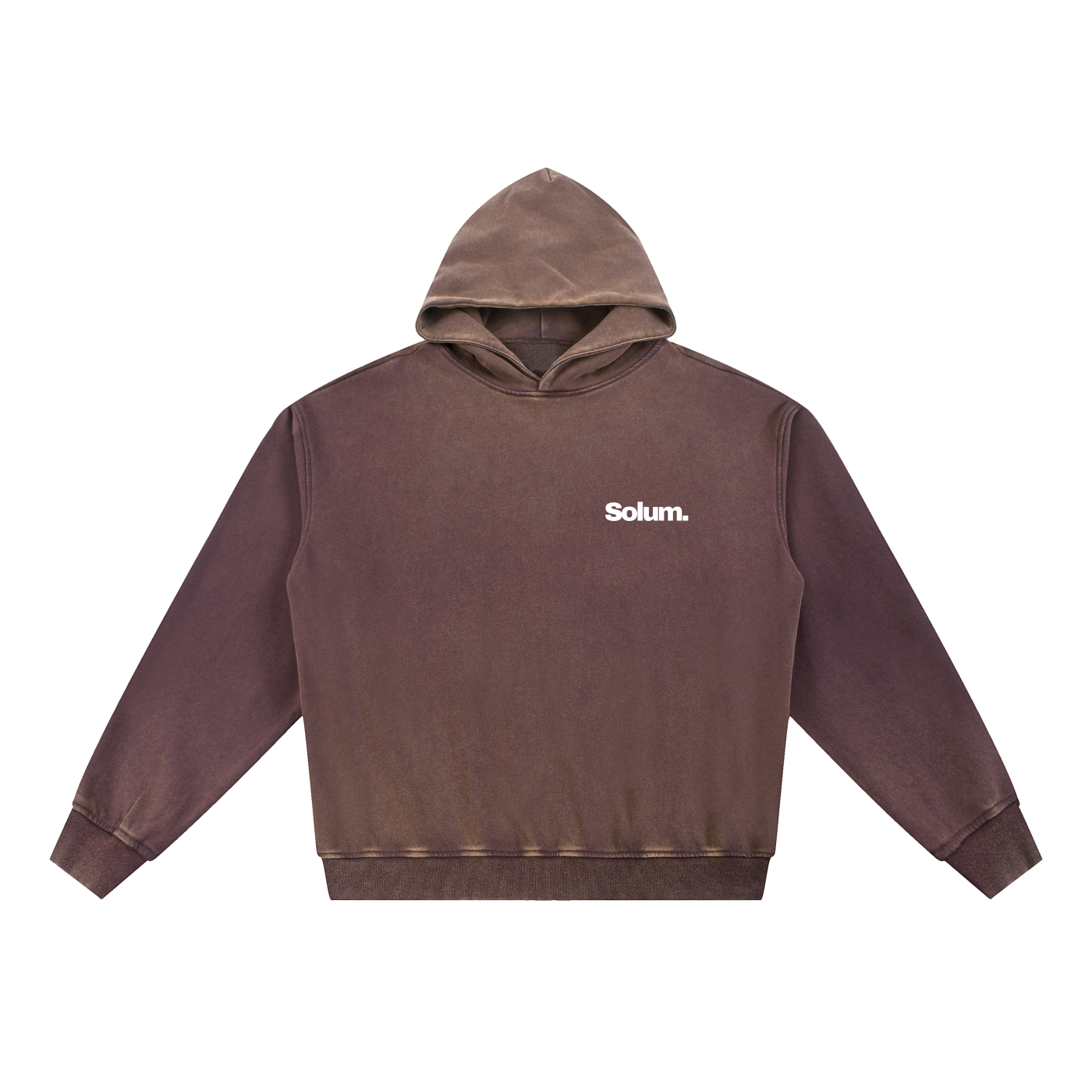 Vintage Washed Gradient Fleece Hoodie