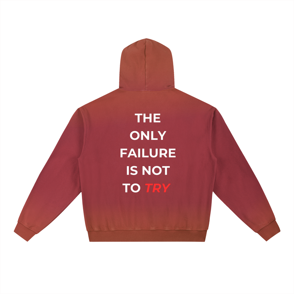 Vintage Washed Gradient Fleece Hoodie