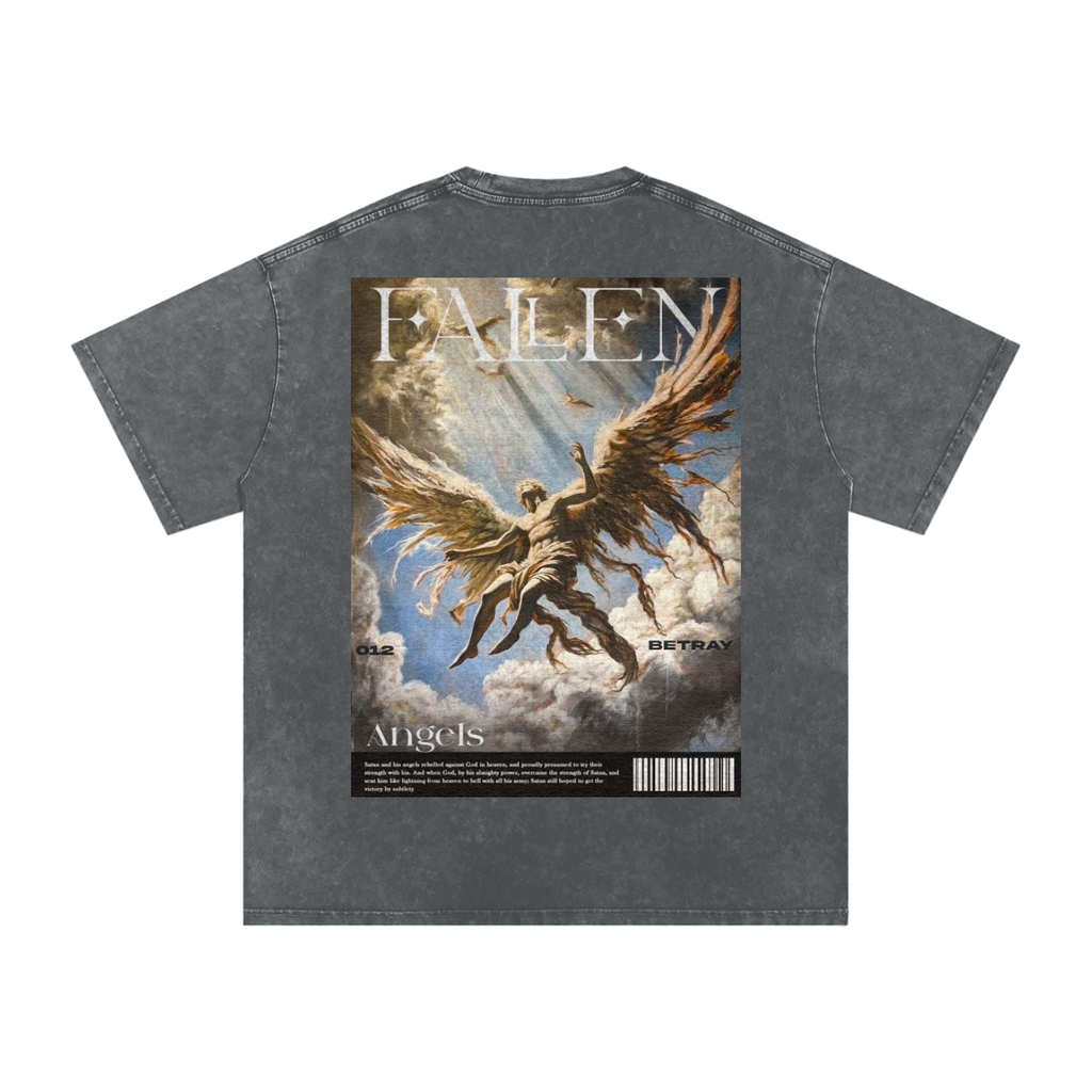 Snow Washed Oversized Cotton T-Shirt