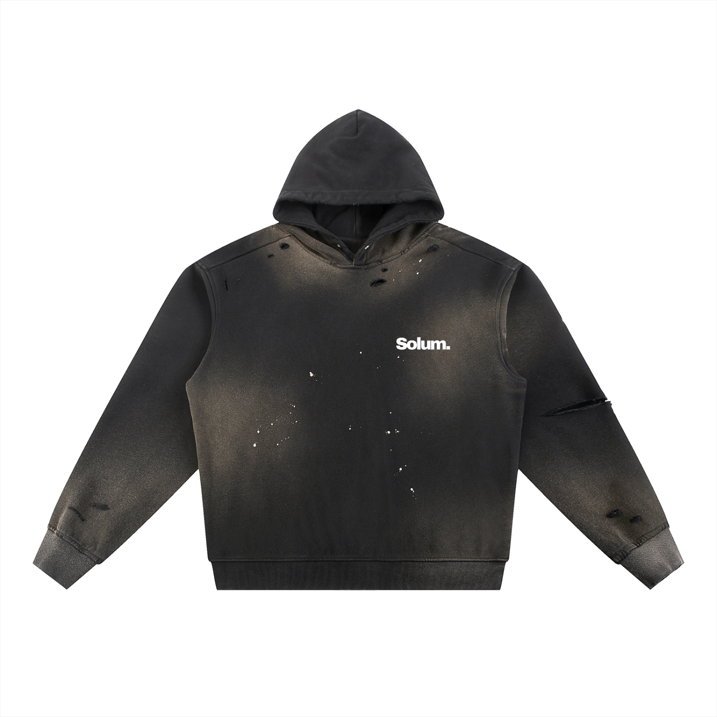 Sun Fade Frayed Fleece Hoodie