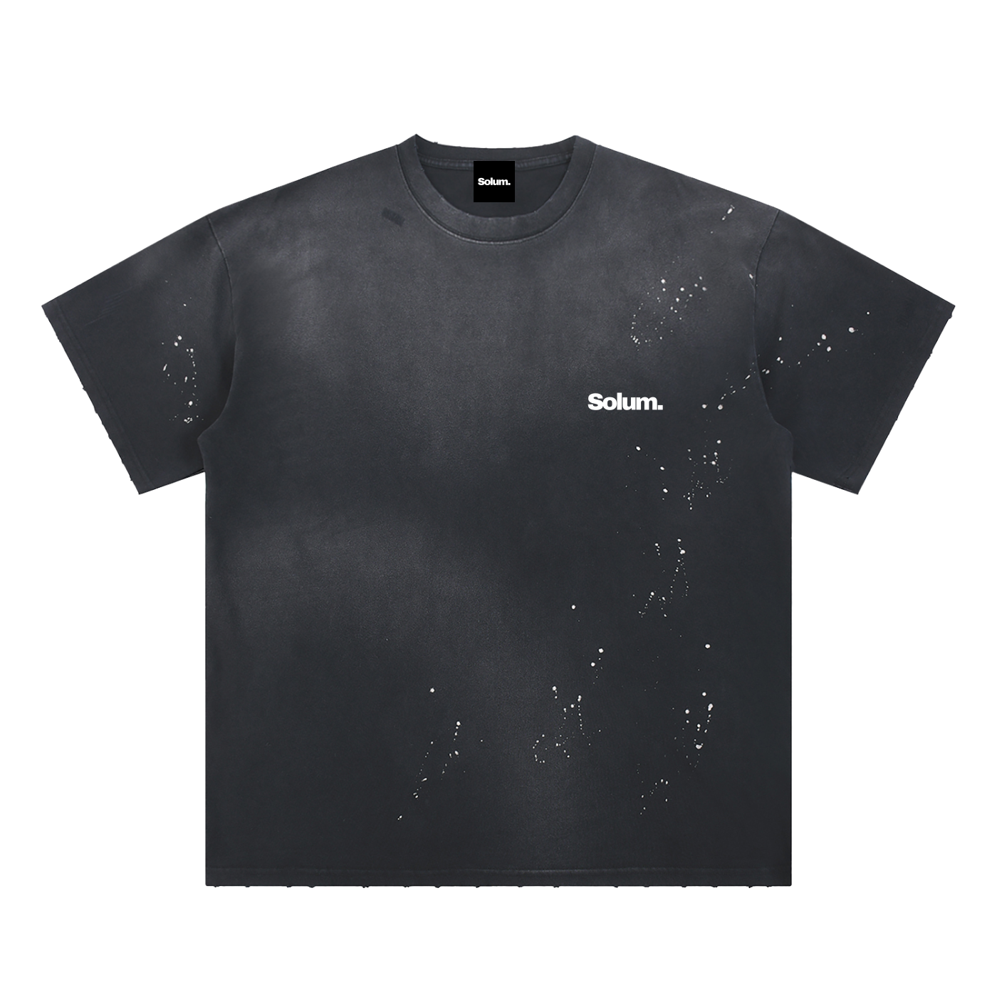 Hand-Frayed Sunfade Paint Splatter T-Shirt