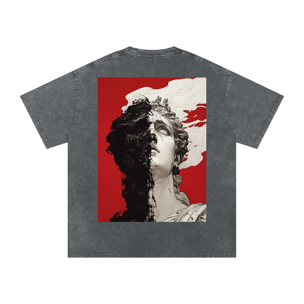 Snow Washed Oversized Cotton T-Shirt