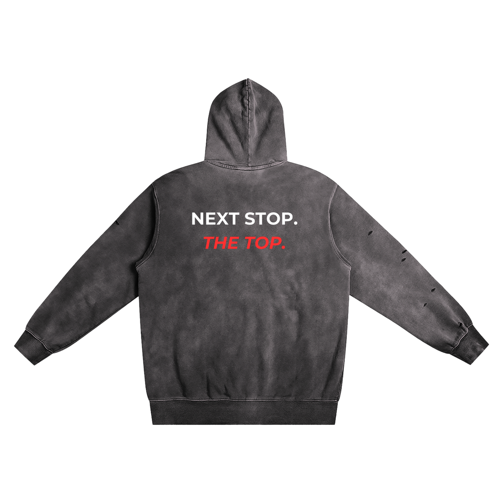 Distressed Vintage Wash Hoodie