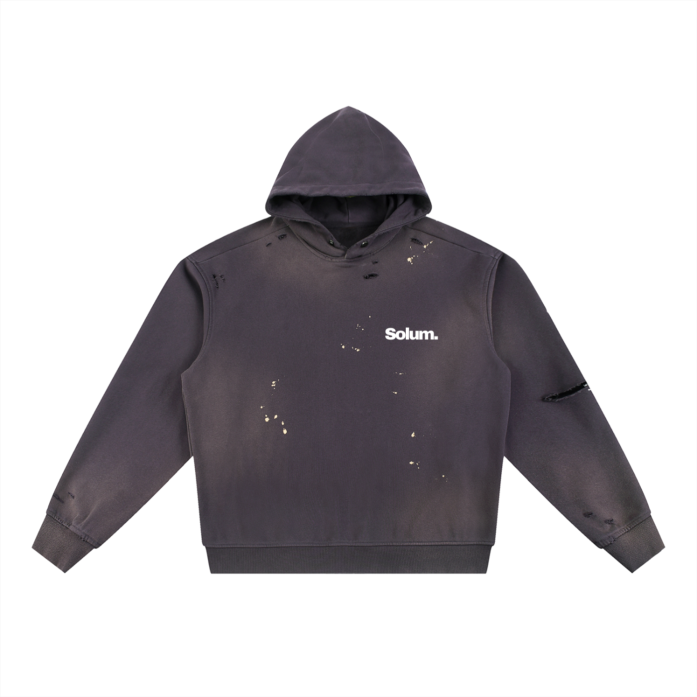 Sun Fade Frayed Fleece Hoodie