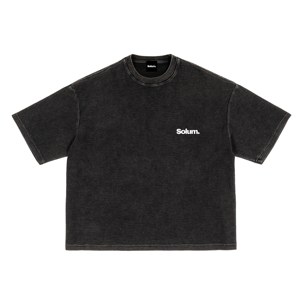 Textured Waffle Washed Boxy T-Shirt
