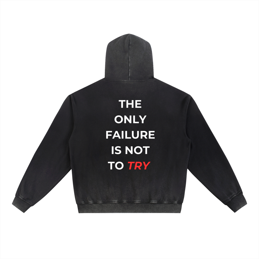 Vintage Washed Gradient Fleece Hoodie