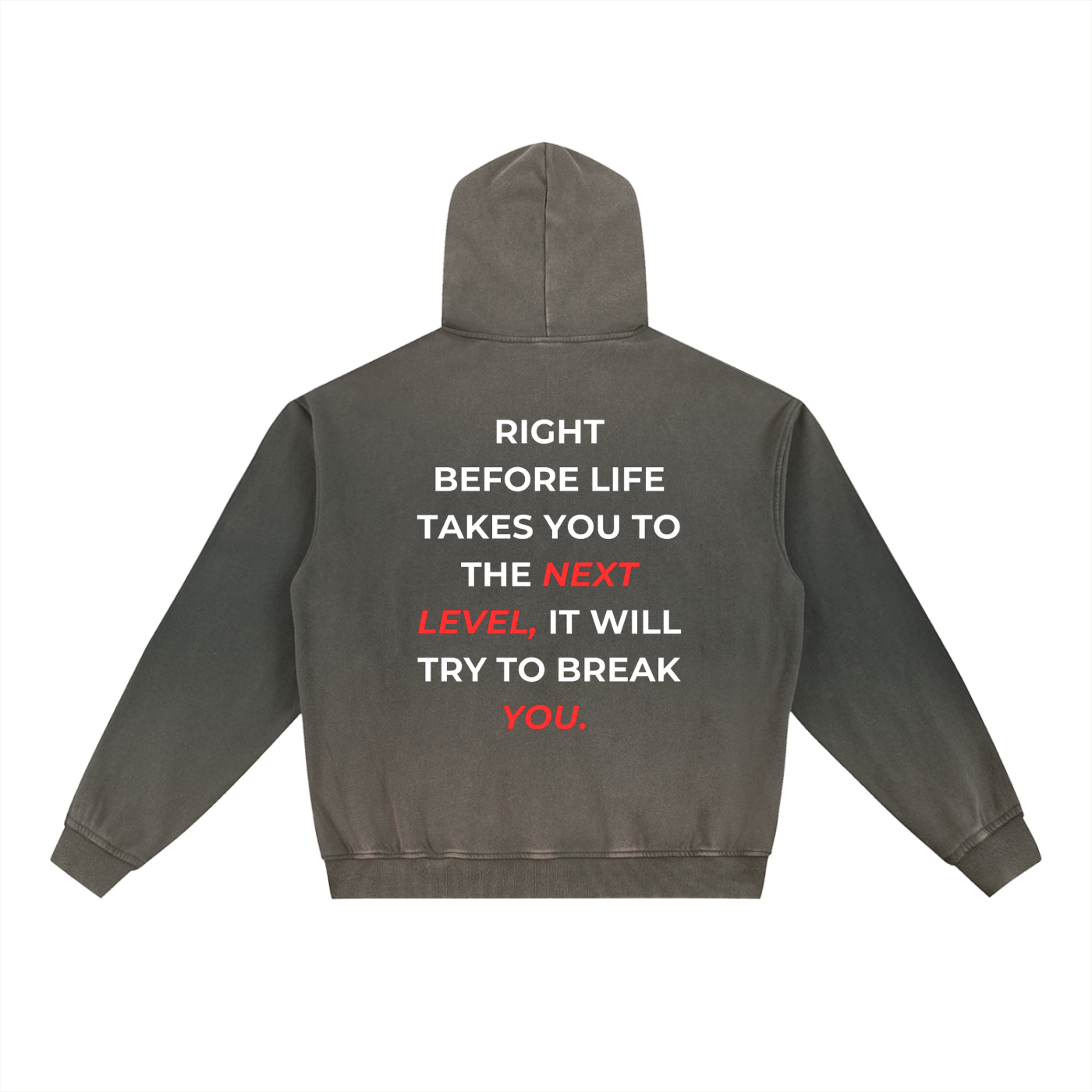 Vintage Washed Gradient Fleece Hoodie