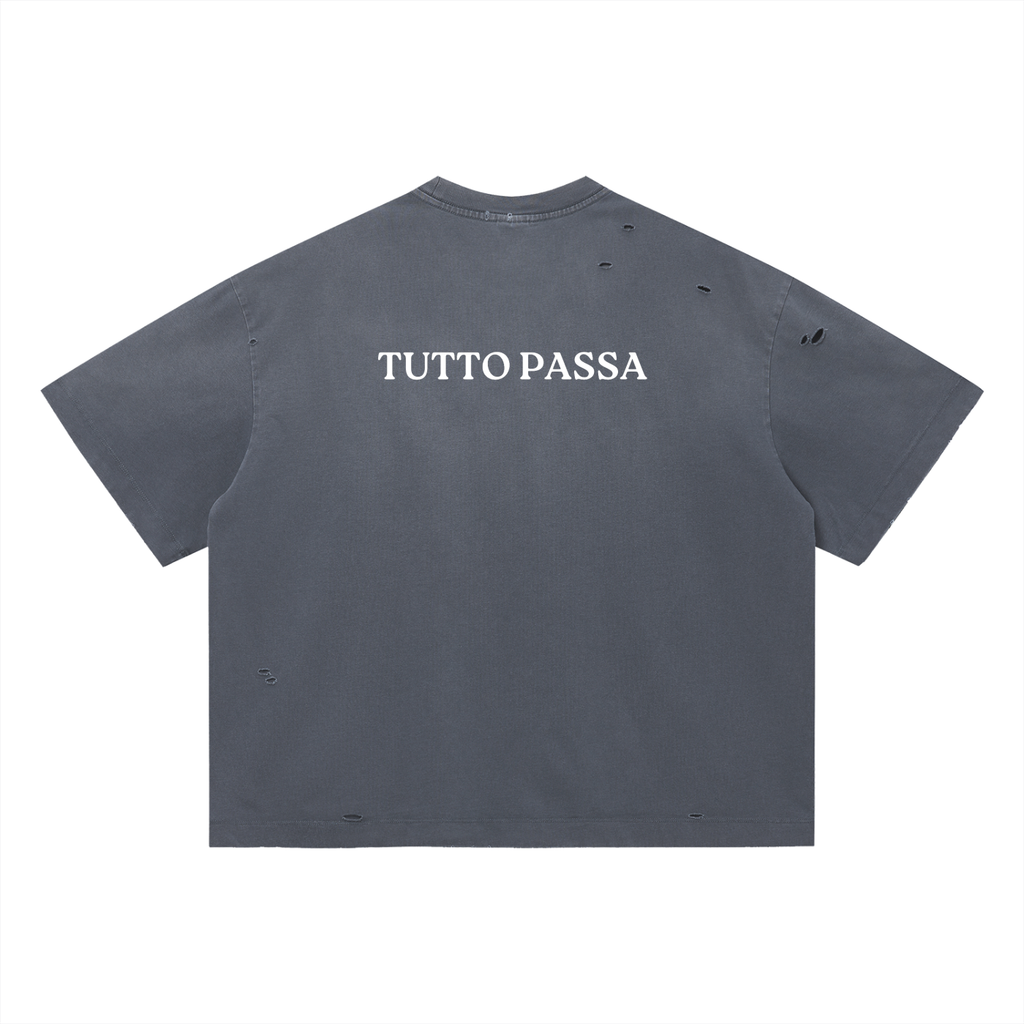 Vintage Washed Distressed Boxy Oversized T-Shirt