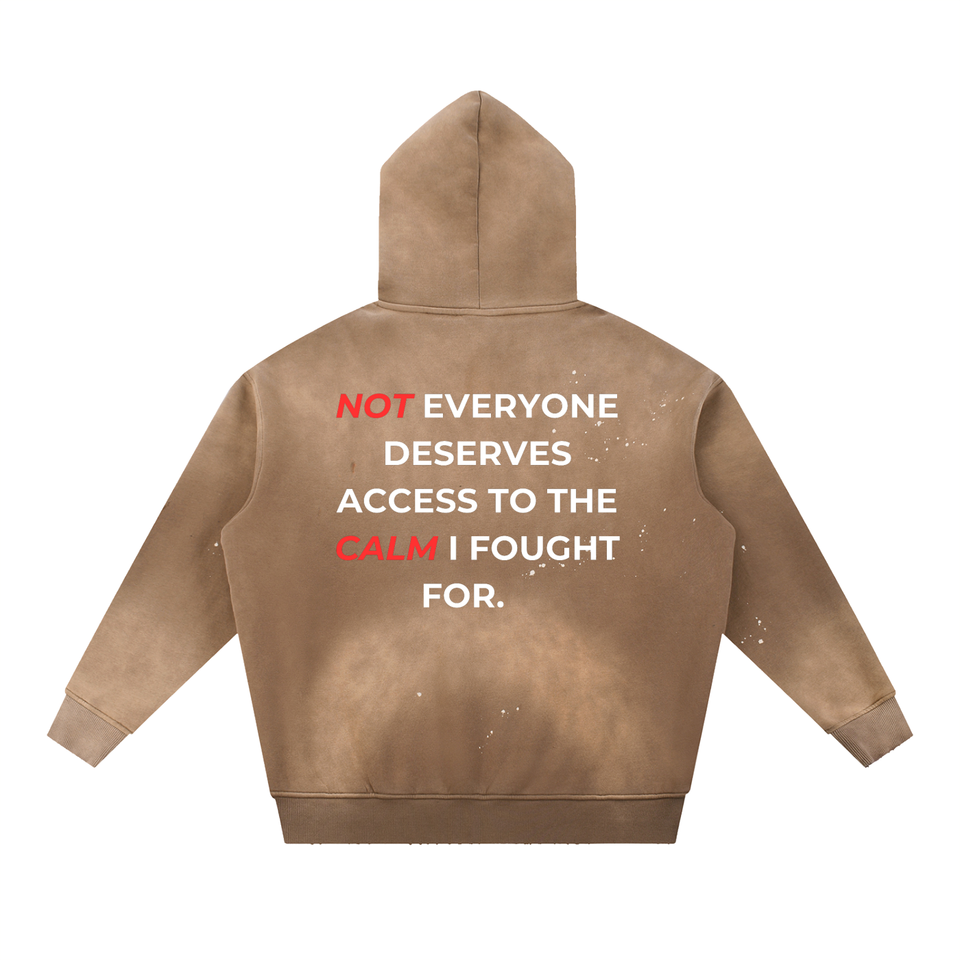 Vintage Washed Frayed Fleece Hoodie