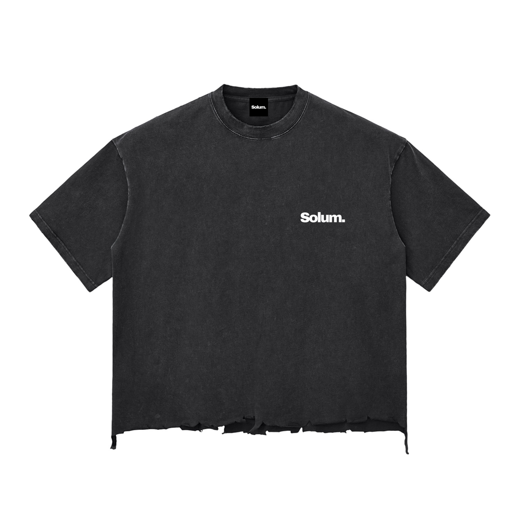 Snow Wash Raw-Hem Boxy T-shirt