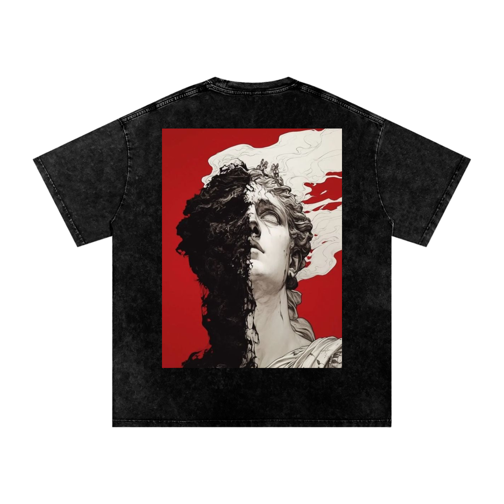 Snow Washed Oversized Cotton T-Shirt