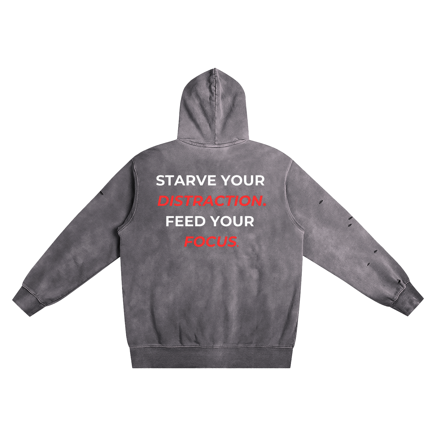 Distressed Vintage Wash Hoodie