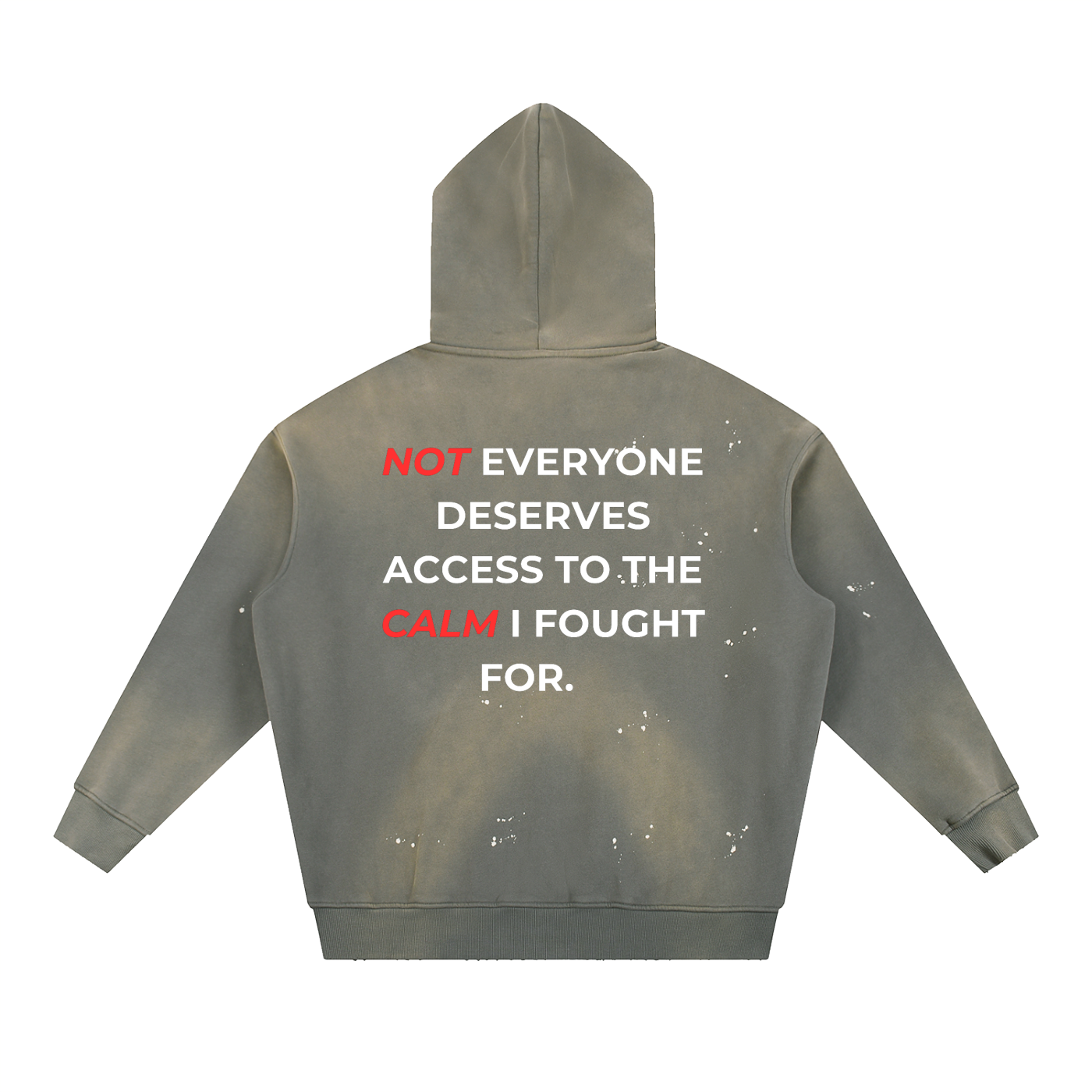 Vintage Washed Frayed Fleece Hoodie