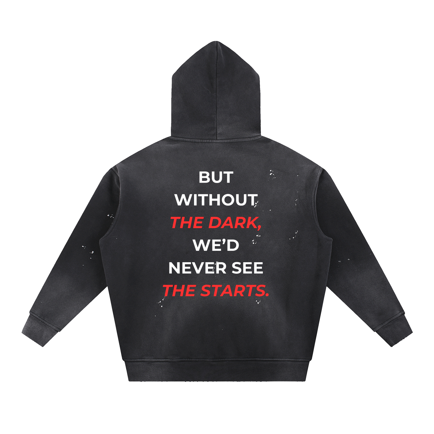 Vintage Washed Frayed Fleece Hoodie
