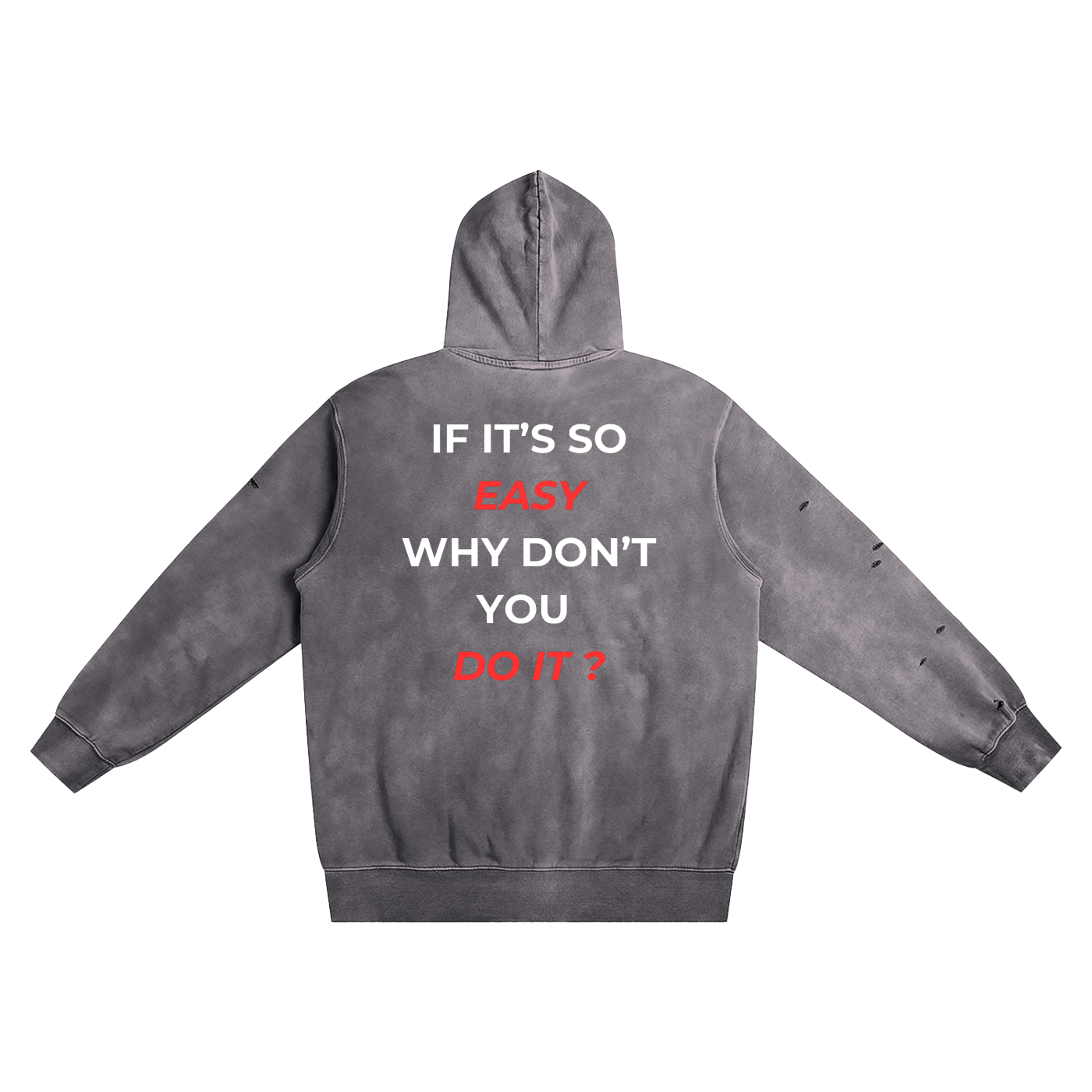 Distressed Vintage Wash Hoodie