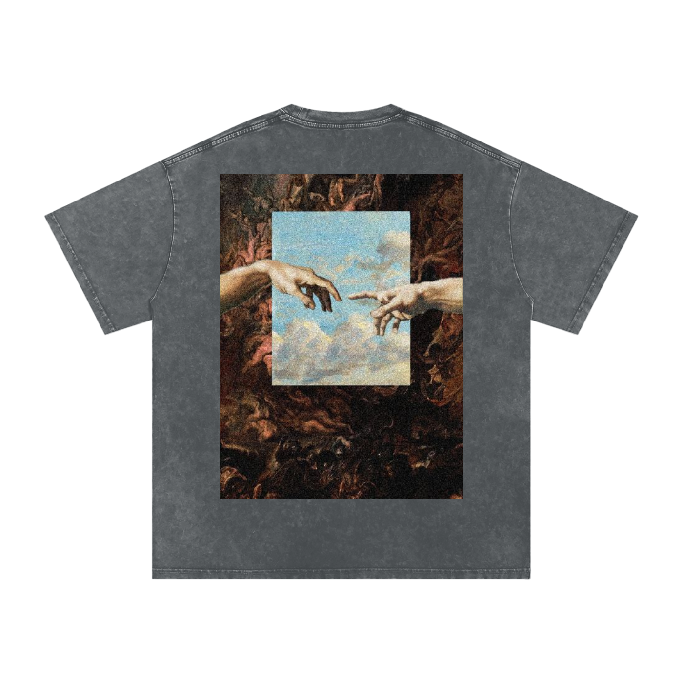 Snow Washed Oversized Cotton T-Shirt